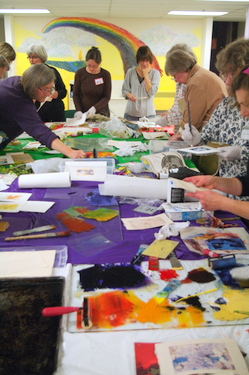 October 2012: Hands-on Monoprint Workshop with Lyna Lou Nordstrom